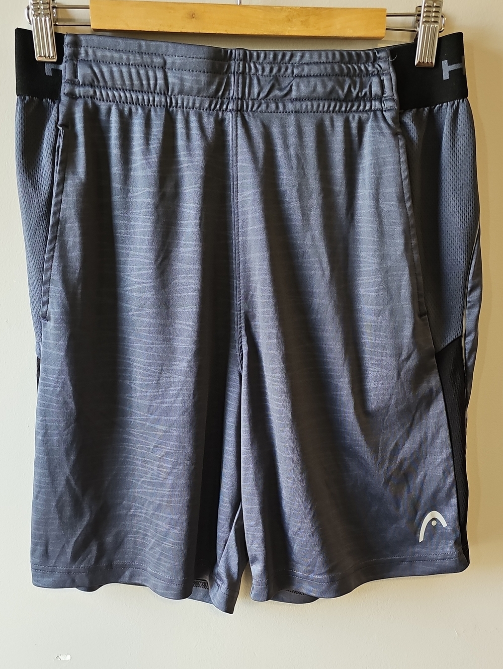 Head Men's Medium Dark Gray Athletic Shorts with Black Waistband